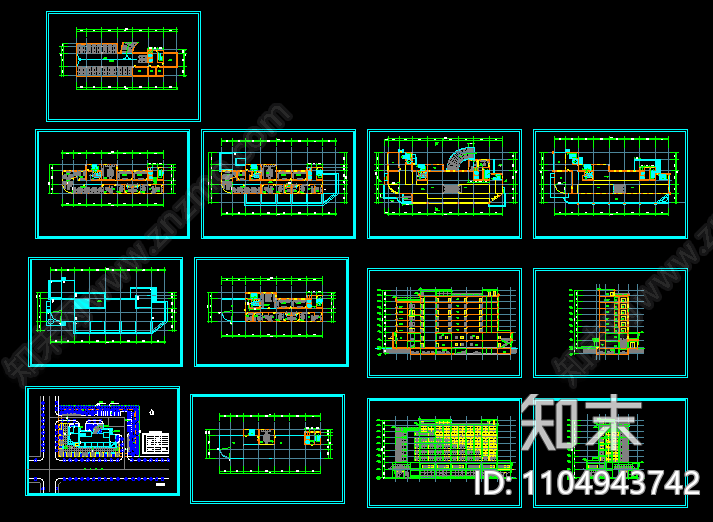 综合性写字楼建筑设计CAD全套图纸施工图下载【ID:1104943742】