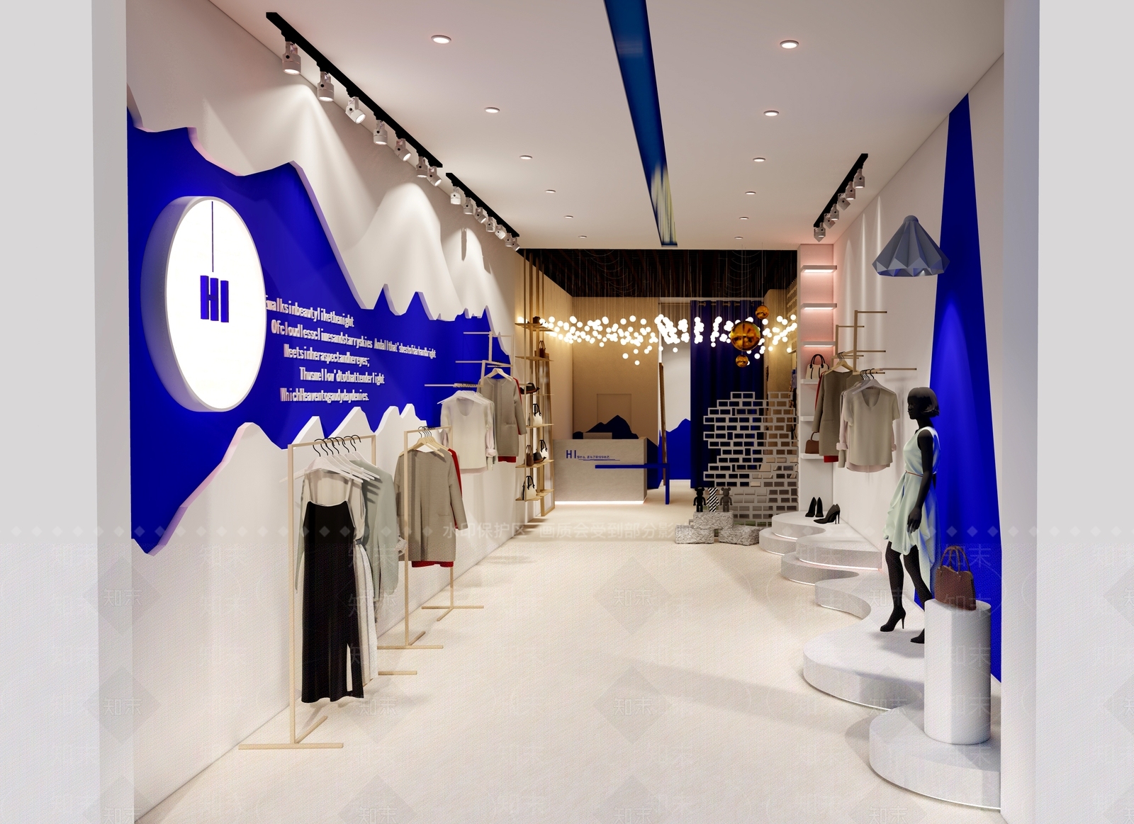 现代服装箱包店SU模型下载【ID:1105062465】