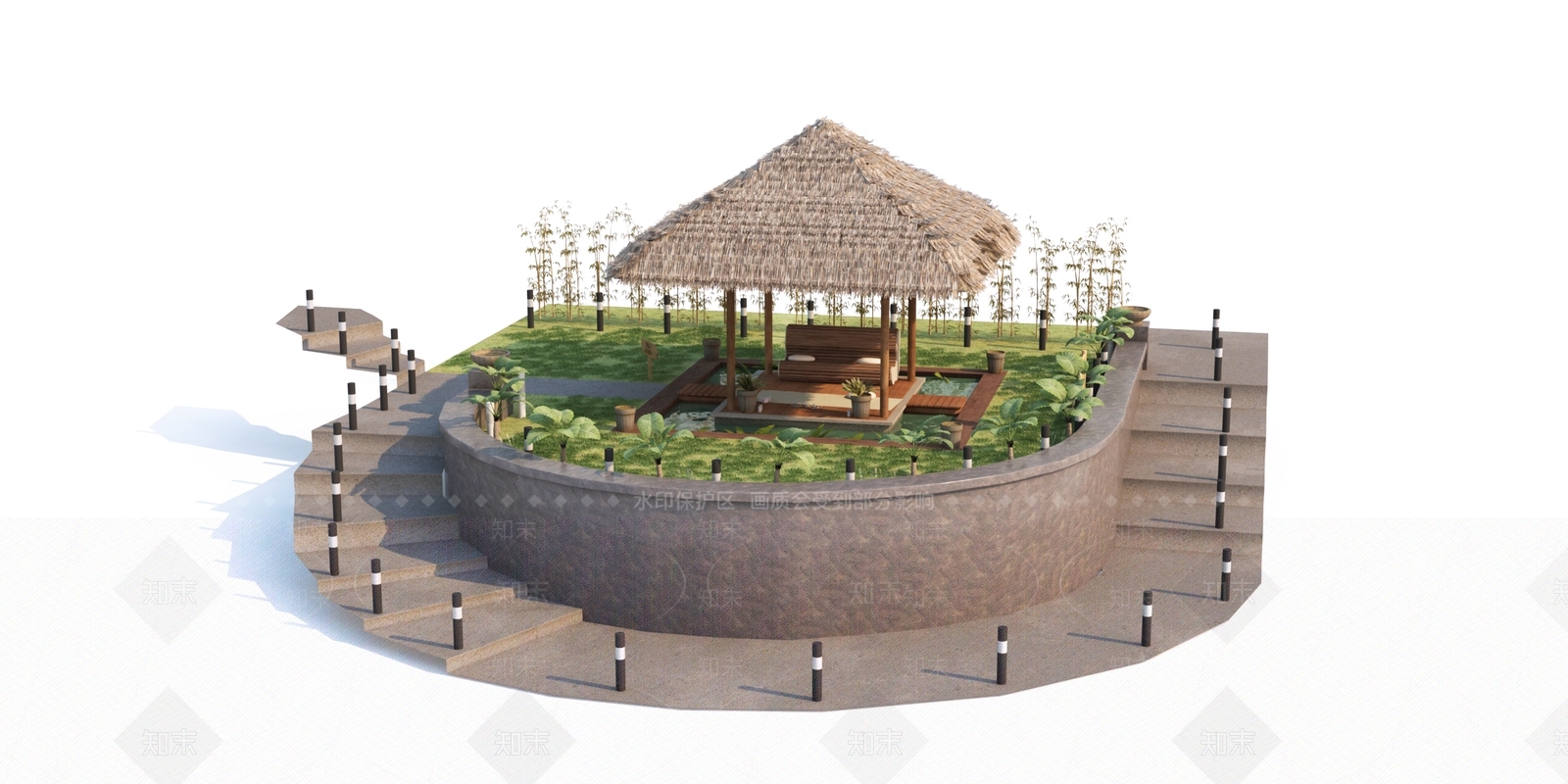 现代亭子3D模型下载【ID:1104962148】