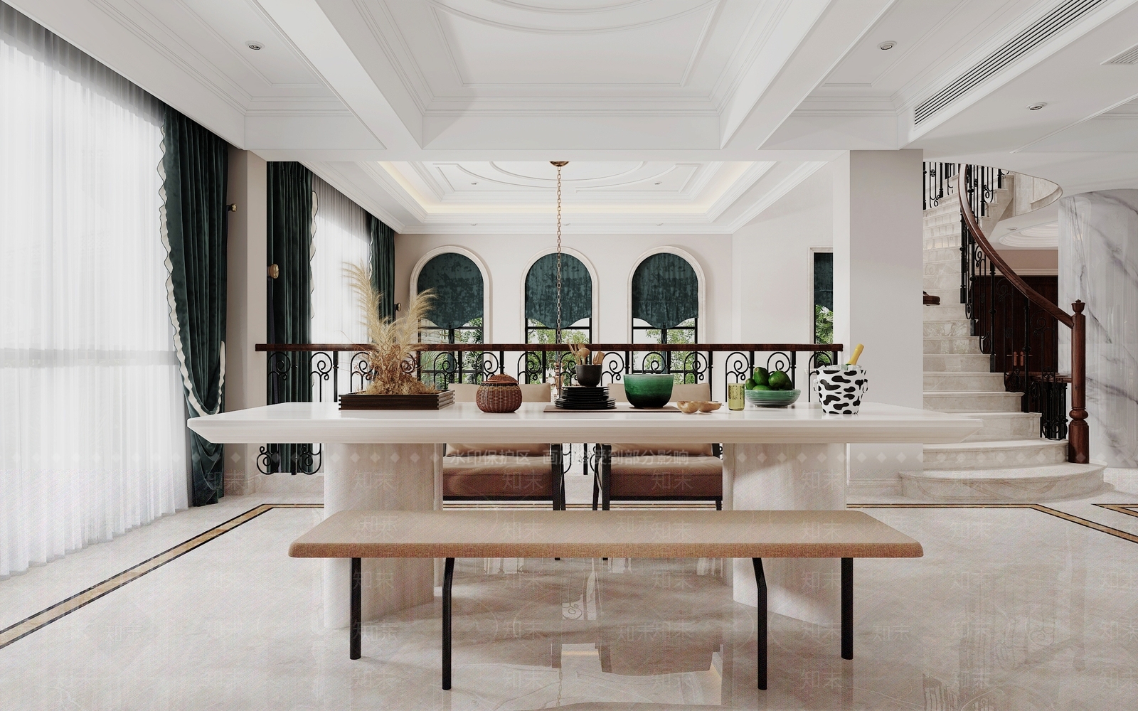 简欧茶室3D模型下载【ID:1104954552】