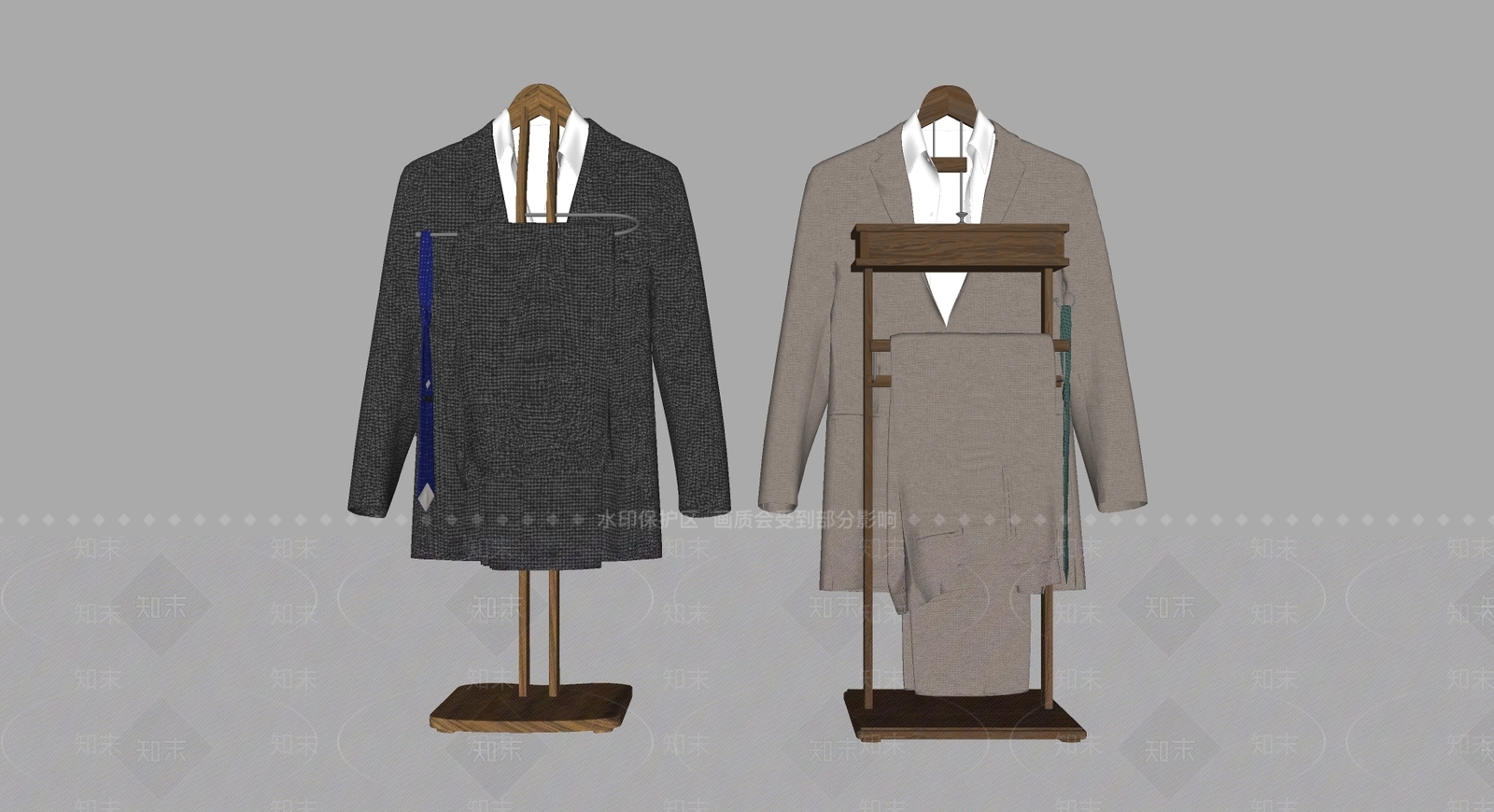 现代男士衣服SU模型下载【ID:1104955638】