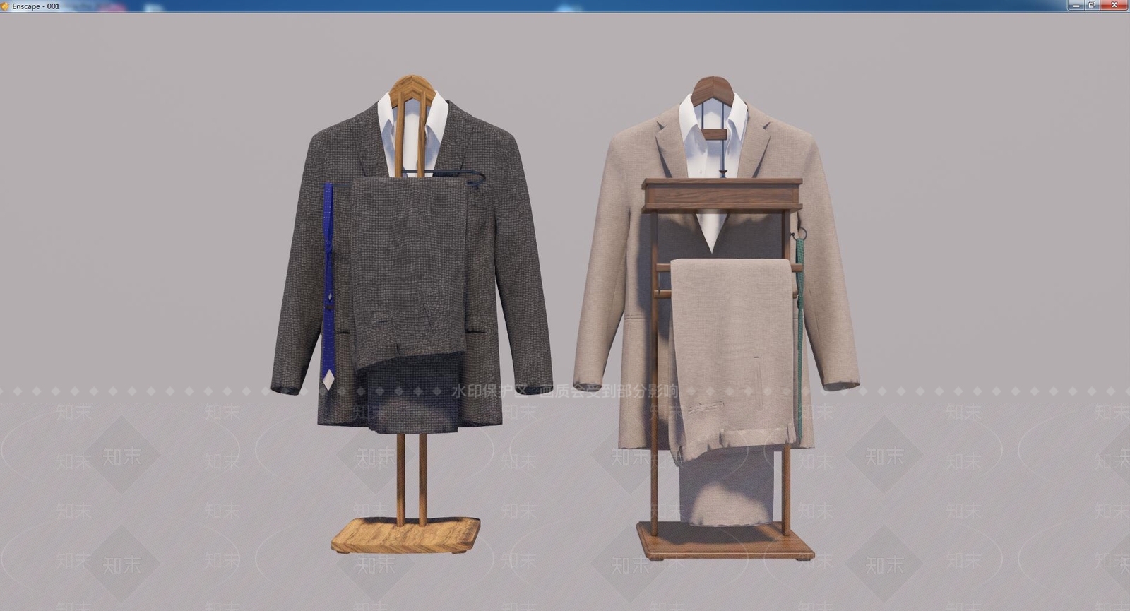 现代男士衣服SU模型下载【ID:1104955638】