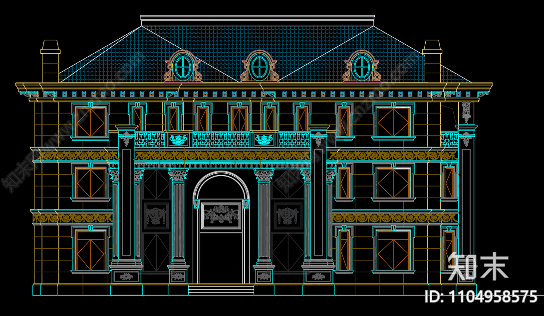 外墙石材干挂分拆图施工图下载【ID:1104958575】