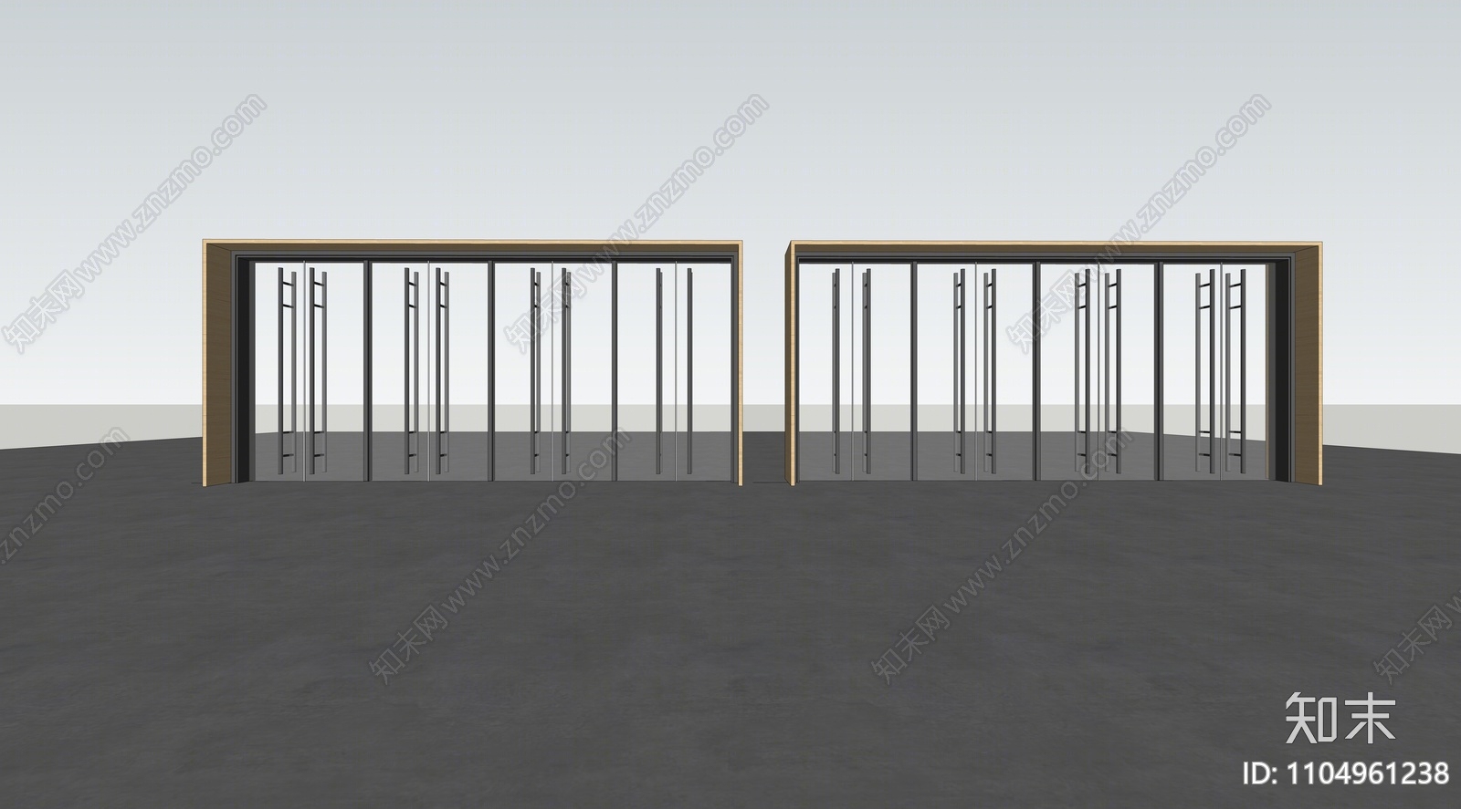 现代商场双开门SU模型下载【ID:1104961238】