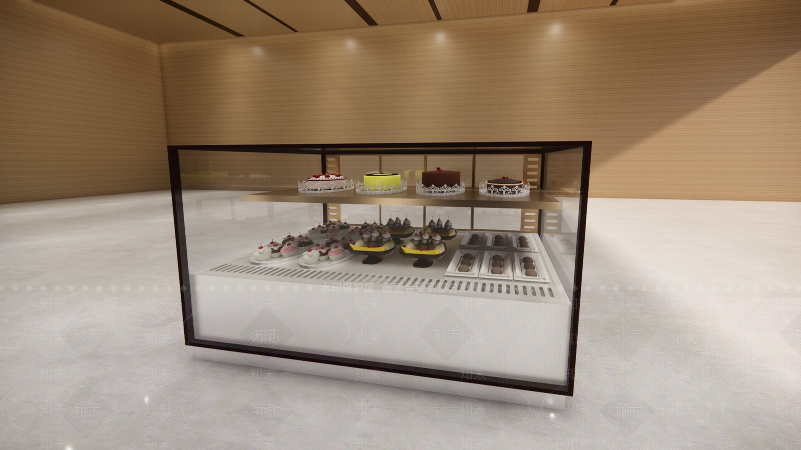 现代蛋糕柜SU模型下载【ID:1104961653】