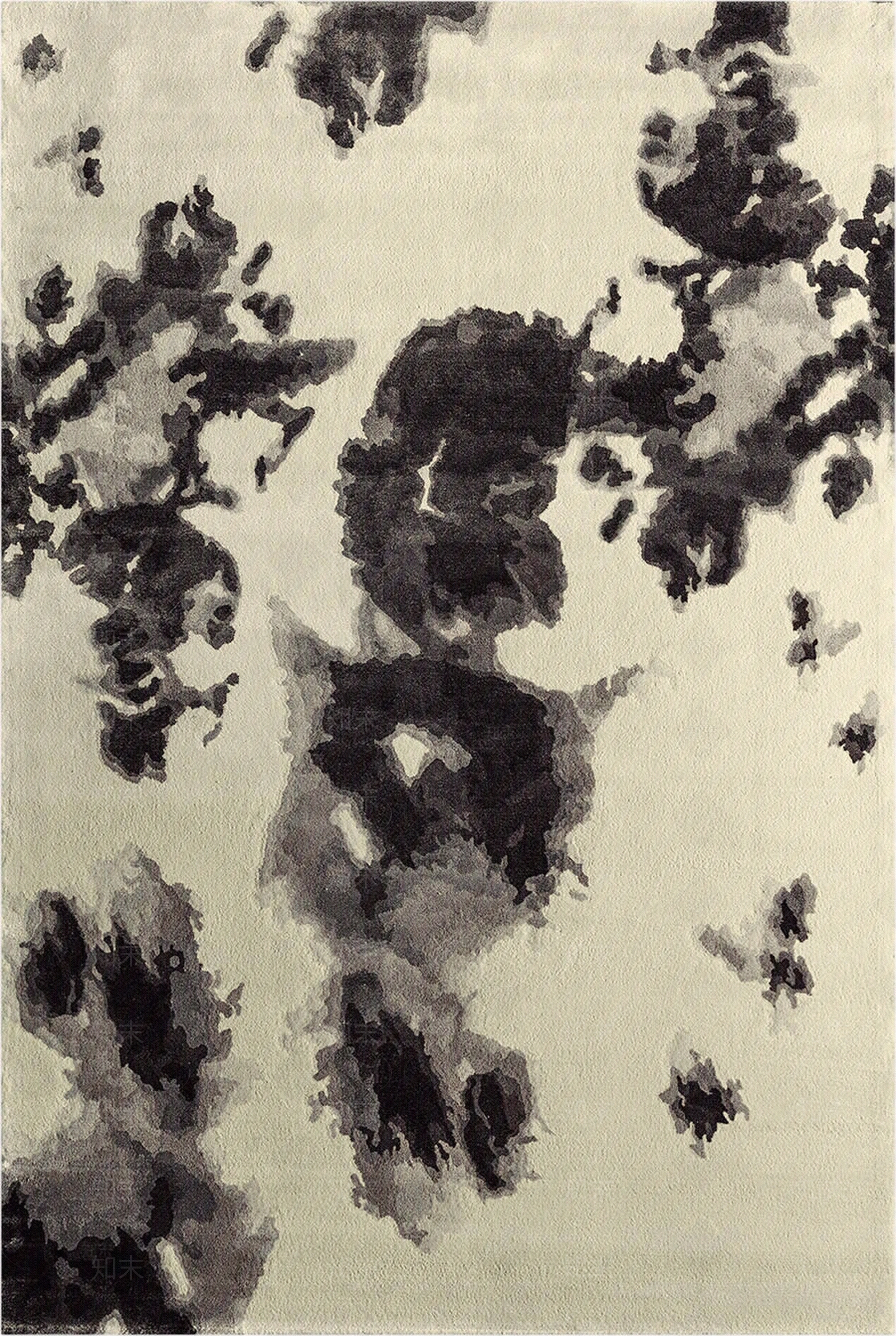 现代新中式水墨抽象地毯贴图下载【ID:1104962579】