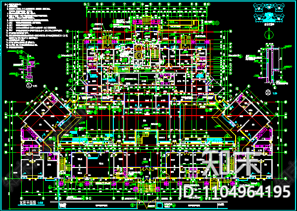 住宅小区CAD建筑图纸施工图下载【ID:1104964195】