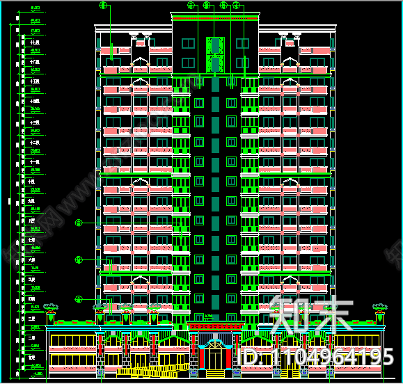 住宅小区CAD建筑图纸施工图下载【ID:1104964195】