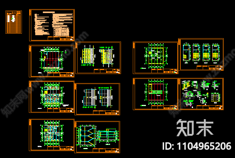 公寓CAD图纸大全施工图下载【ID:1104965206】