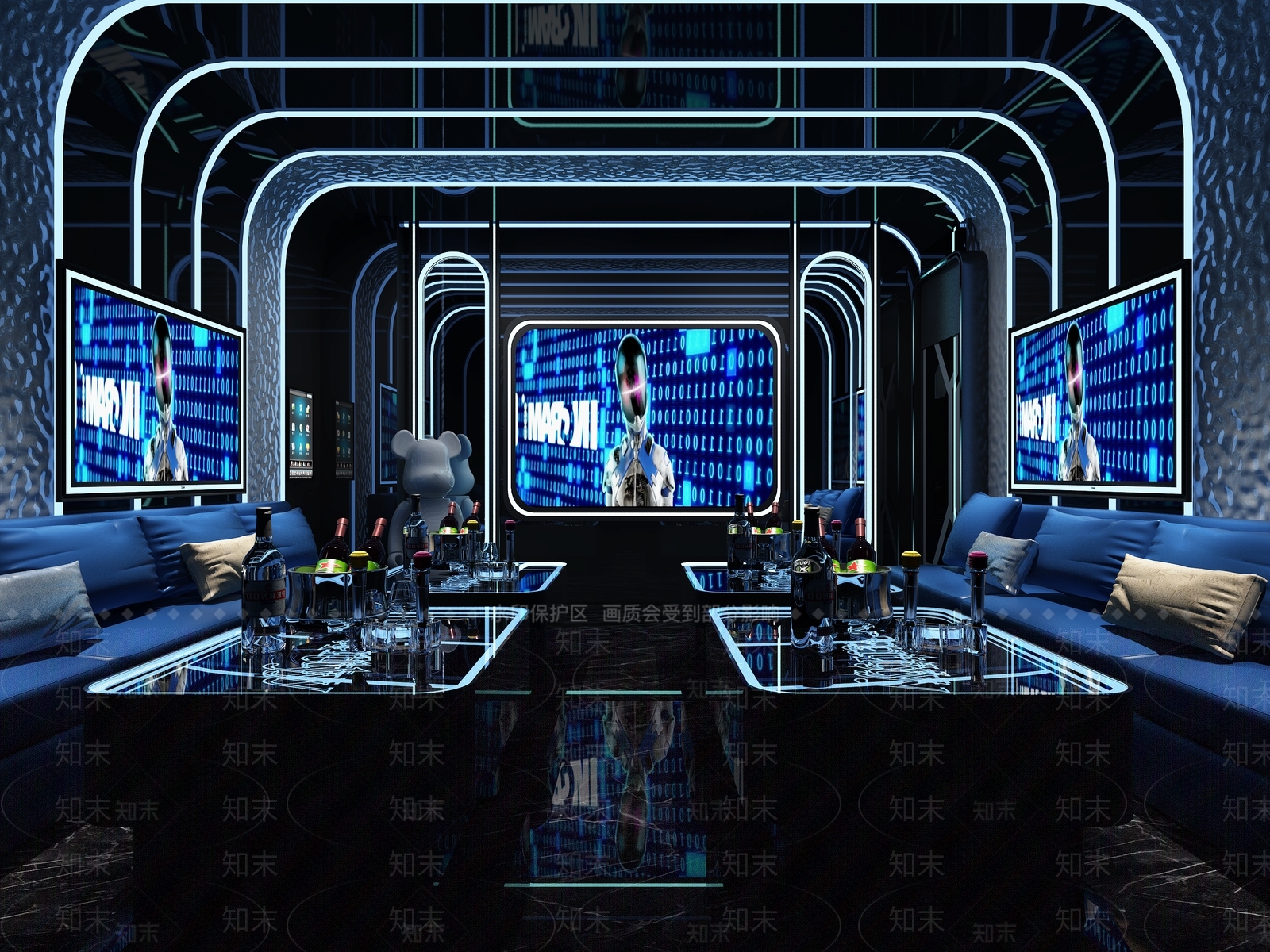 现代科技KTV包厢3D模型下载【ID:1104967838】_知末3d模型网