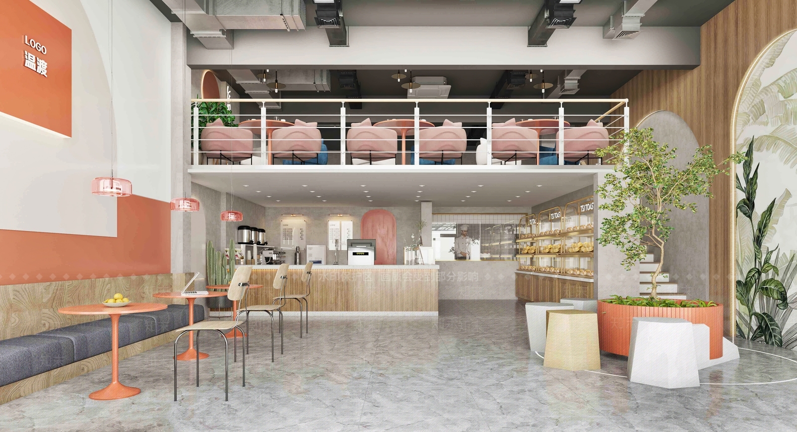 现代奶茶店3D模型下载【ID:1104971747】