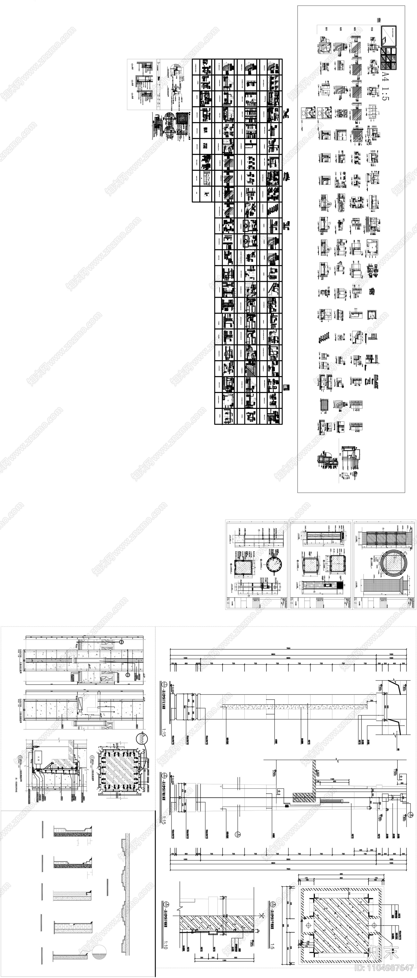 130个CAD详细节点施工详图cad施工图下载【ID:1104987647】