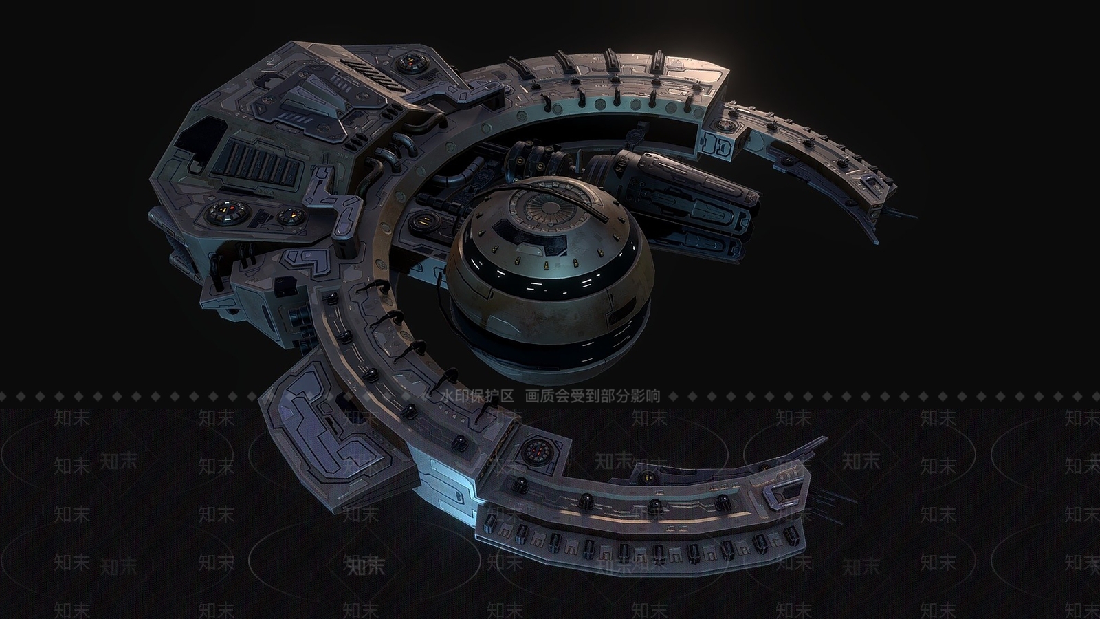 工业风宇宙飞船3D模型下载【ID:1104988504】