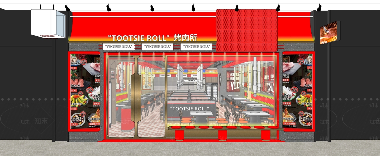 现代火锅店SU模型下载【ID:1104990282】