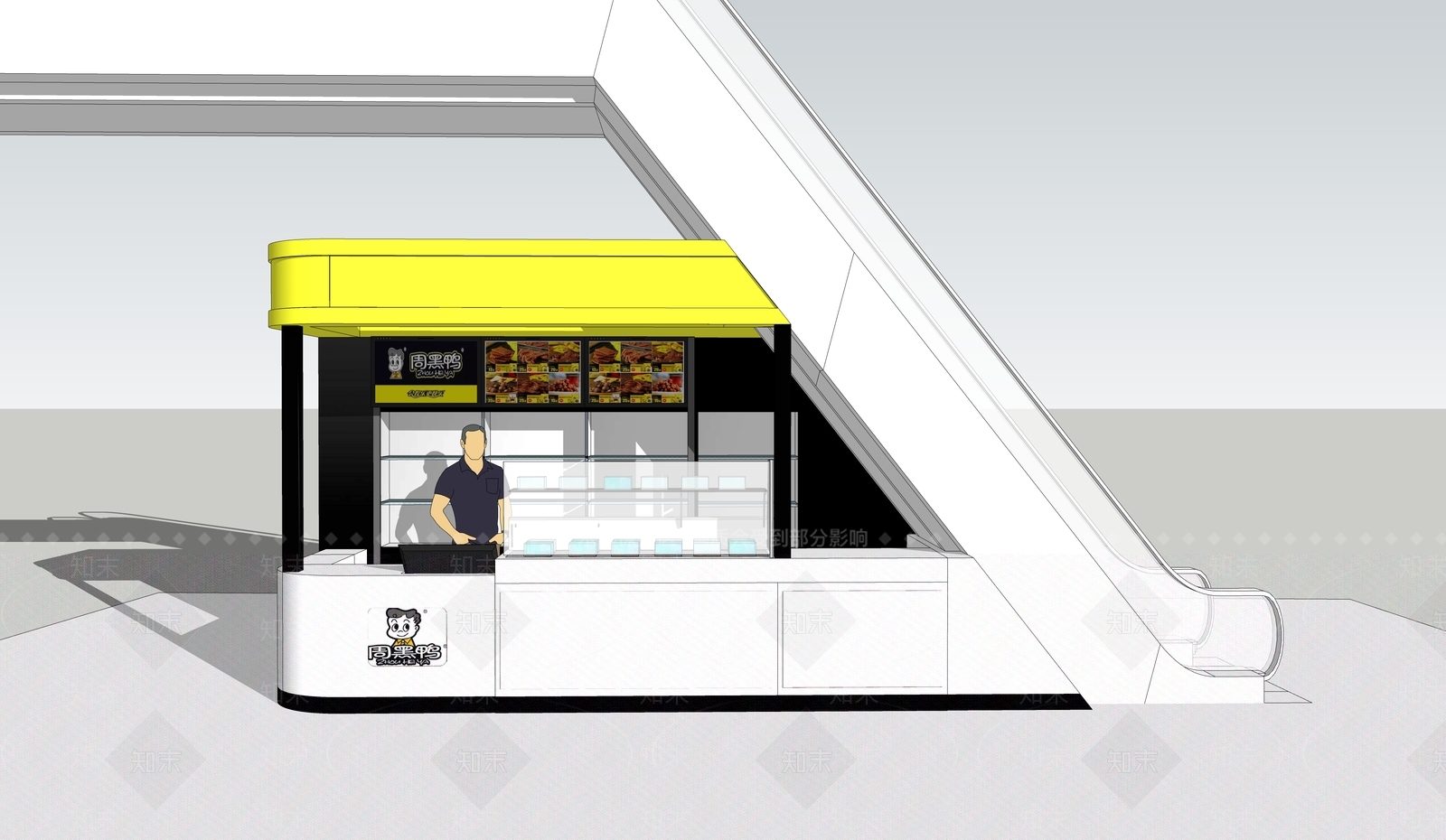 现代风格周黑鸭店SU模型下载【ID:1104996212】