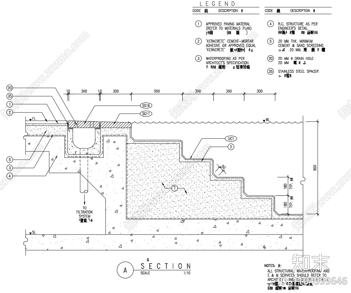 37套泳池浴场设计图大样节点cad施工图下载【ID:1104999646】