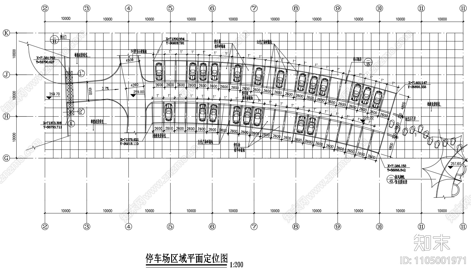 各类停车场cad施工图下载【ID:1105001971】