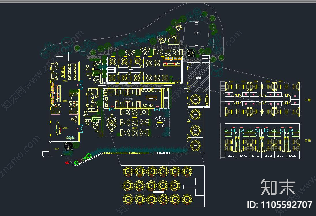 民宿cad施工图下载【ID:1105592707】