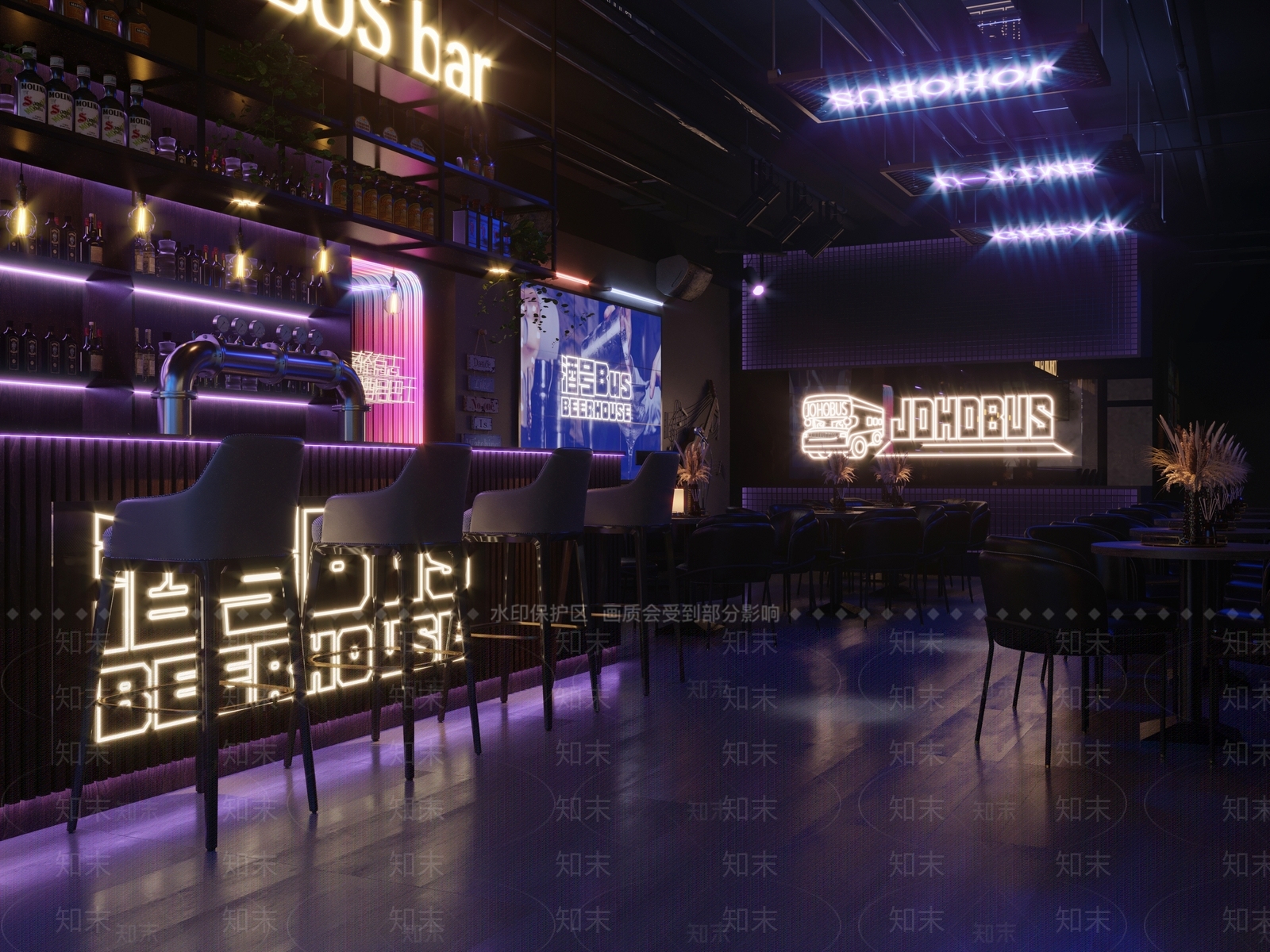 工业风酒吧3D模型下载【ID:1105006672】