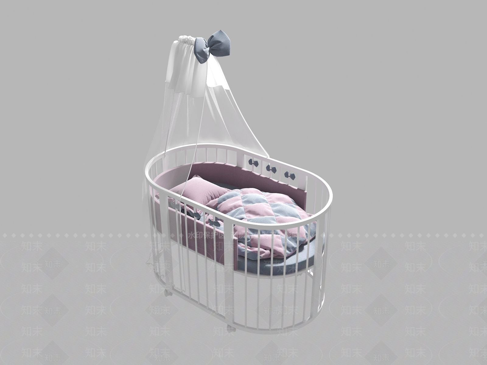 现代婴儿床3D模型下载【ID:1105011849】