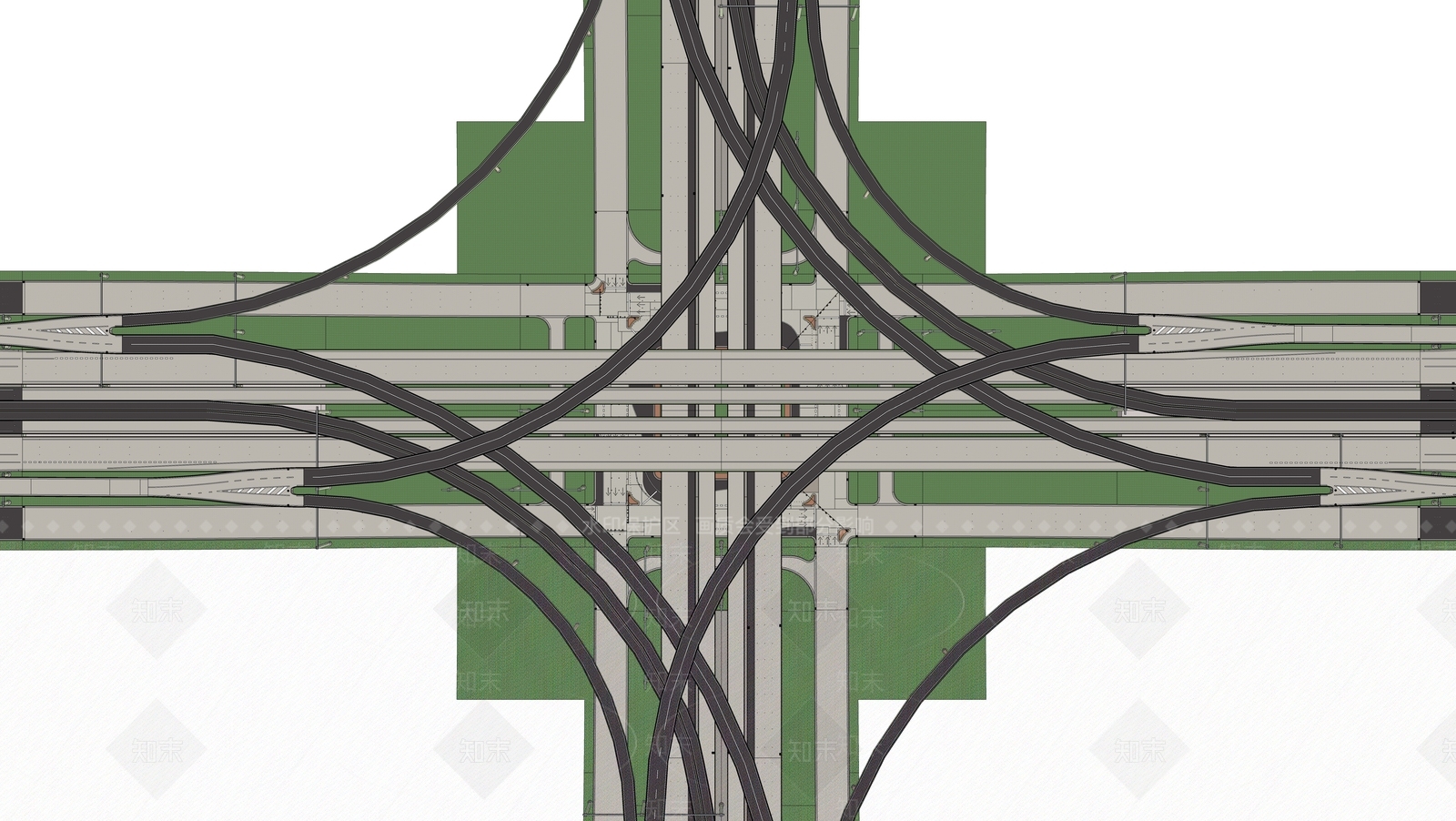 现代道路SU模型下载【ID:1105024283】