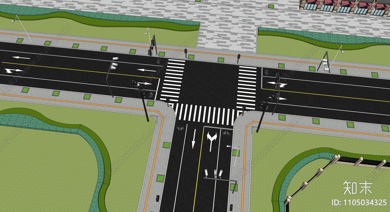 现代道路SU模型下载【ID:1105034325】