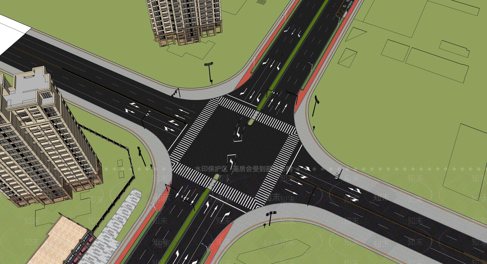 现代道路SU模型下载【ID:1105035646】