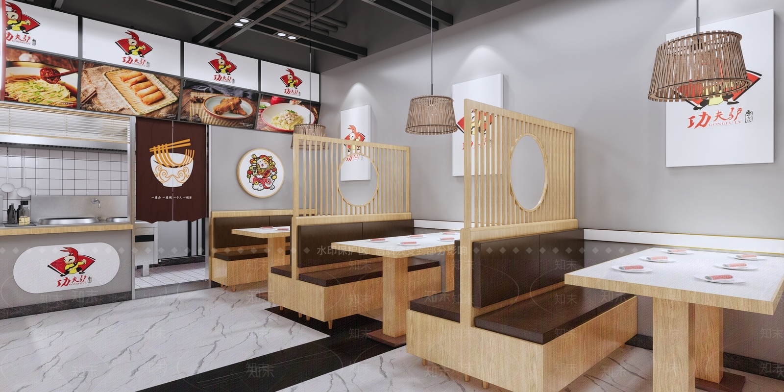 现代快餐店SU模型下载【ID:1105157393】