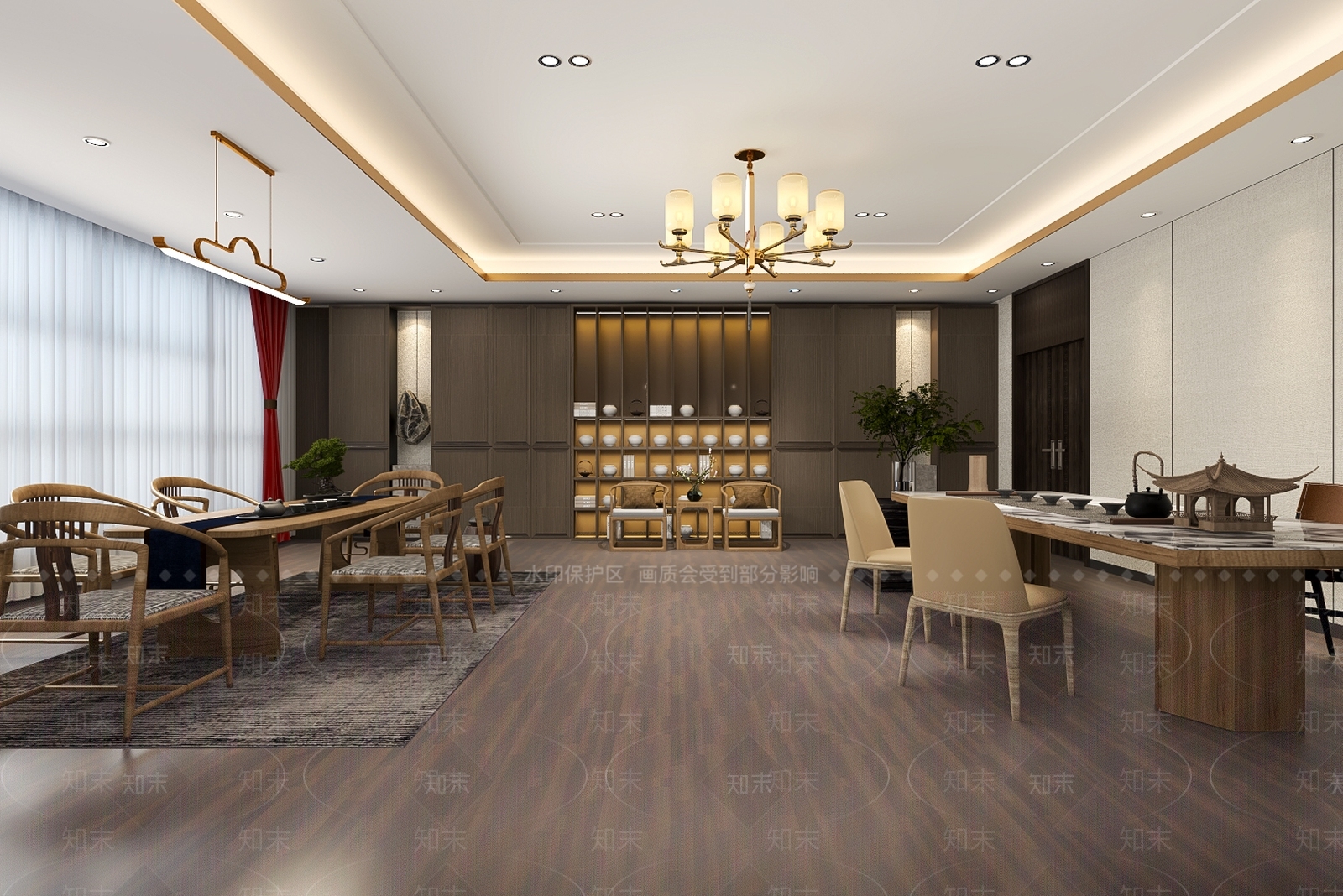 新中式茶馆3D模型下载【ID:1105044053】