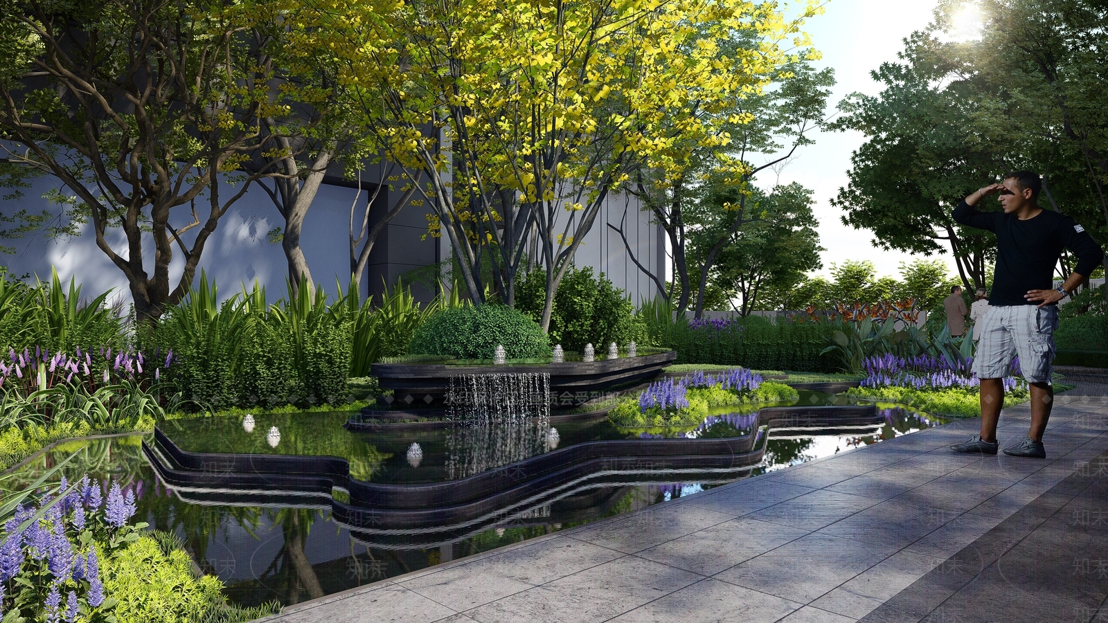 现代水景SU模型下载【ID:1105046590】