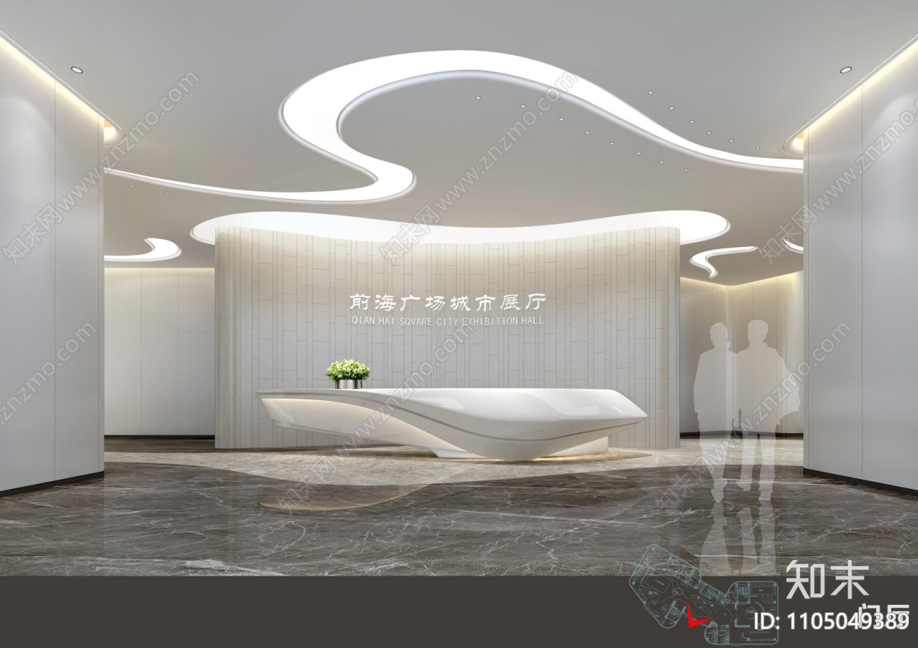 售楼处施工图cad施工图下载【ID:1105049389】
