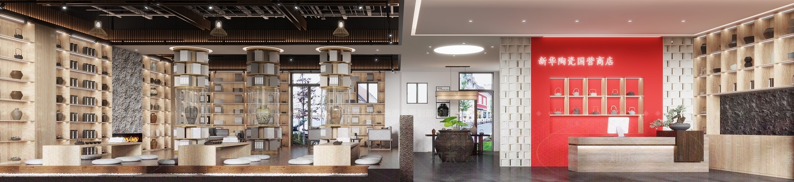 新中式陶瓷店3D模型下载【ID:1105052144】