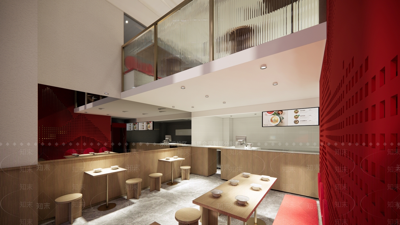 现代快餐店SU模型下载【ID:1105066114】