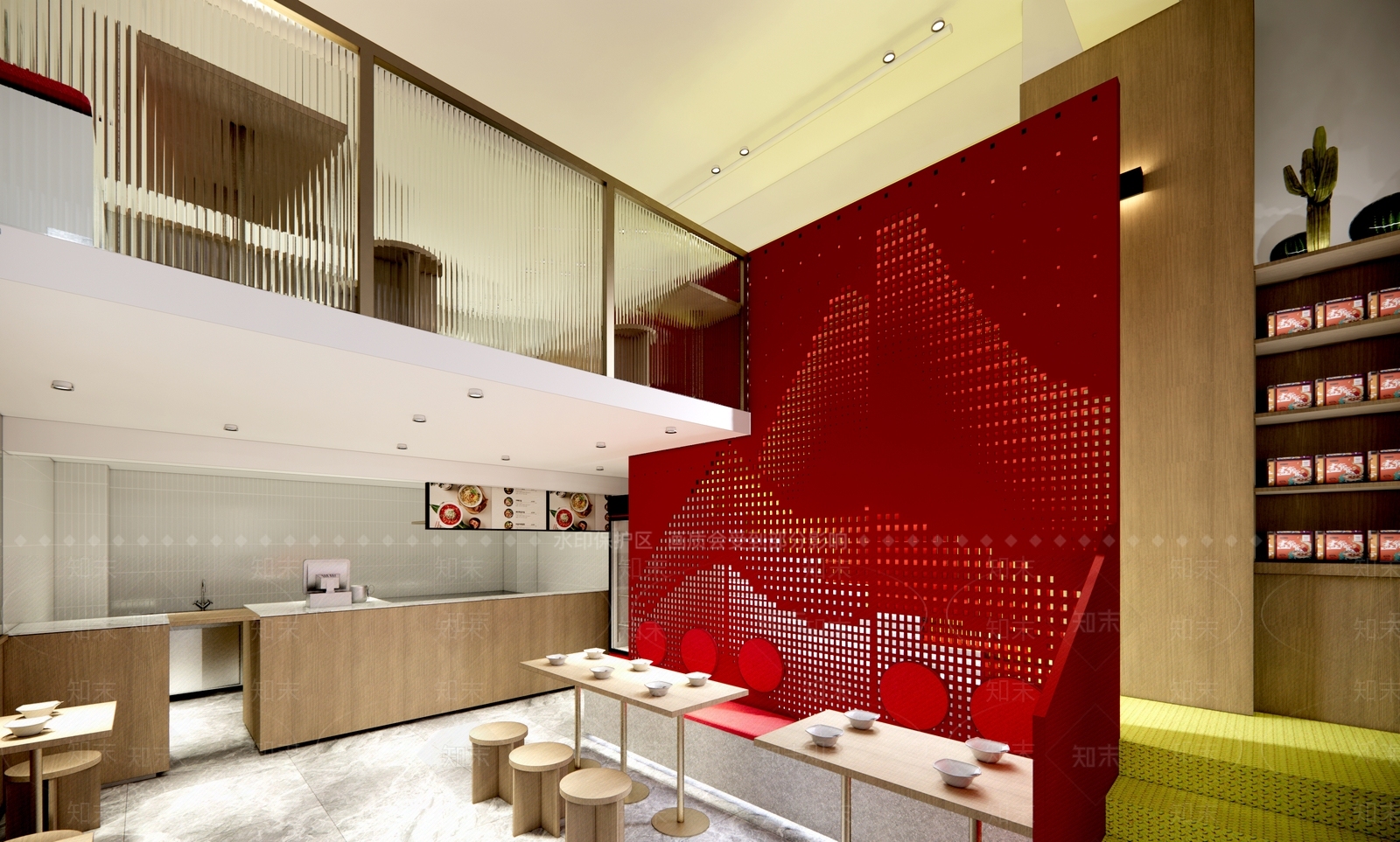 现代快餐店SU模型下载【ID:1105066114】