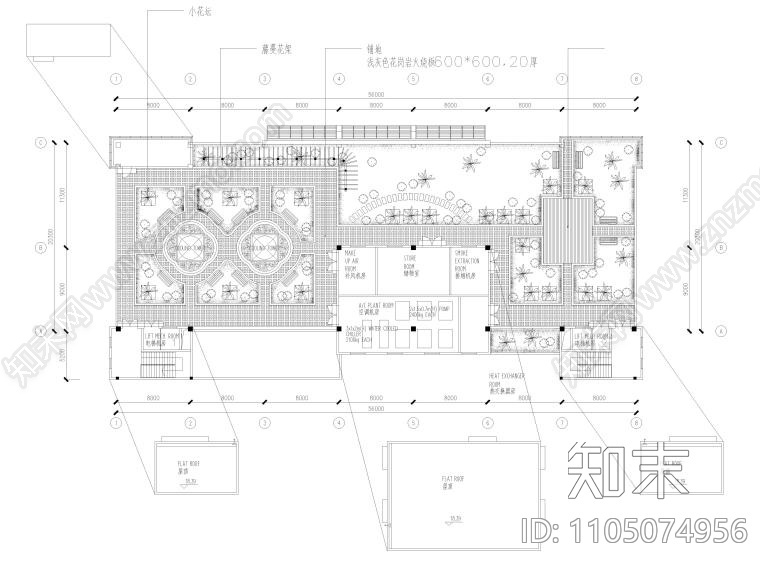 90套屋顶花园设计方案CADcad施工图下载【ID:1105074956】