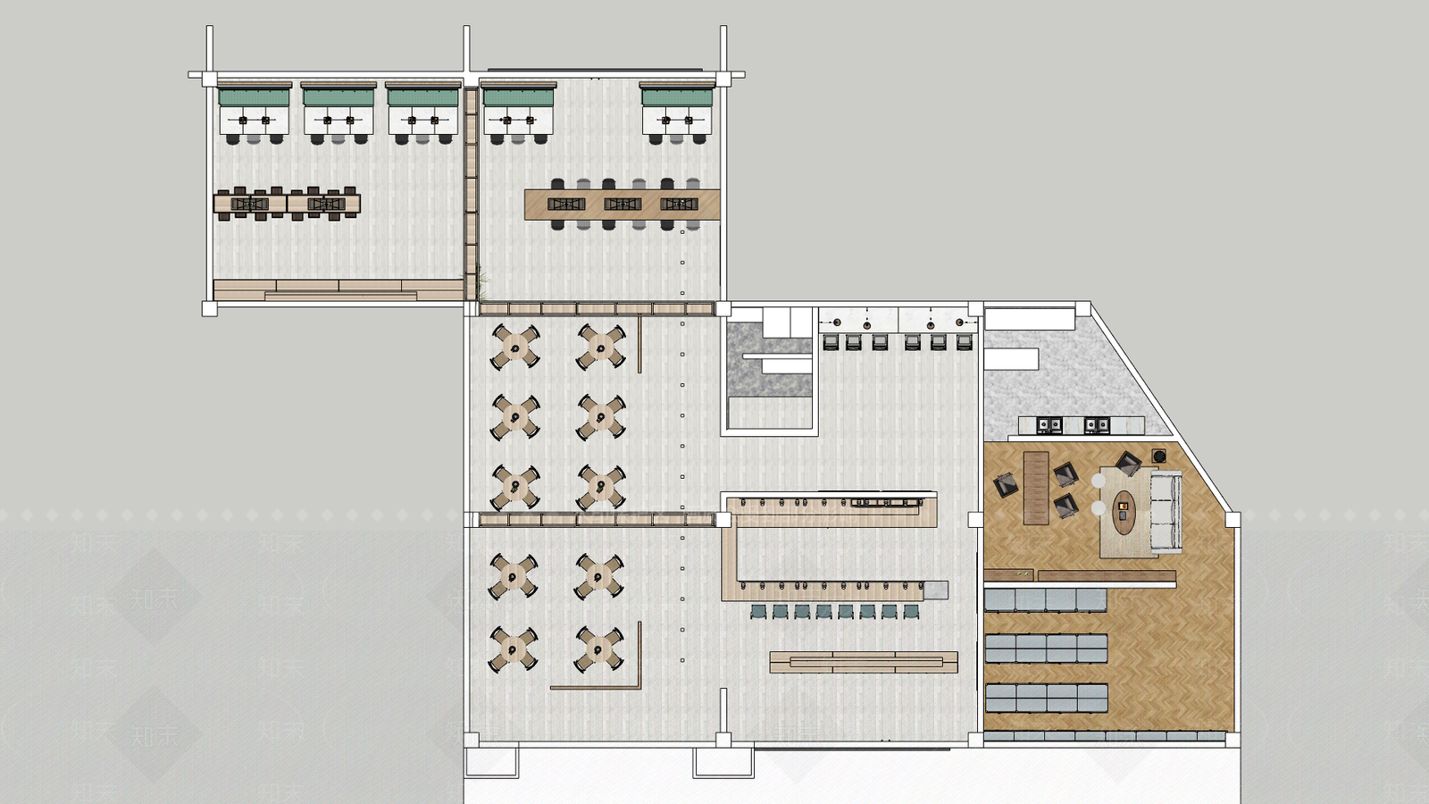 现代快餐店SU模型下载【ID:1105078468】