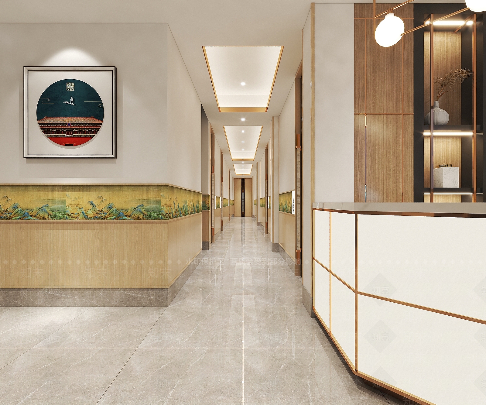 新中式中餐厅收银台3D模型下载【ID:1105088574】