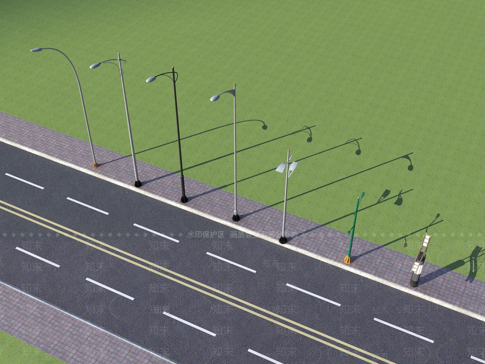 现代路灯3D模型下载【ID:1105090822】
