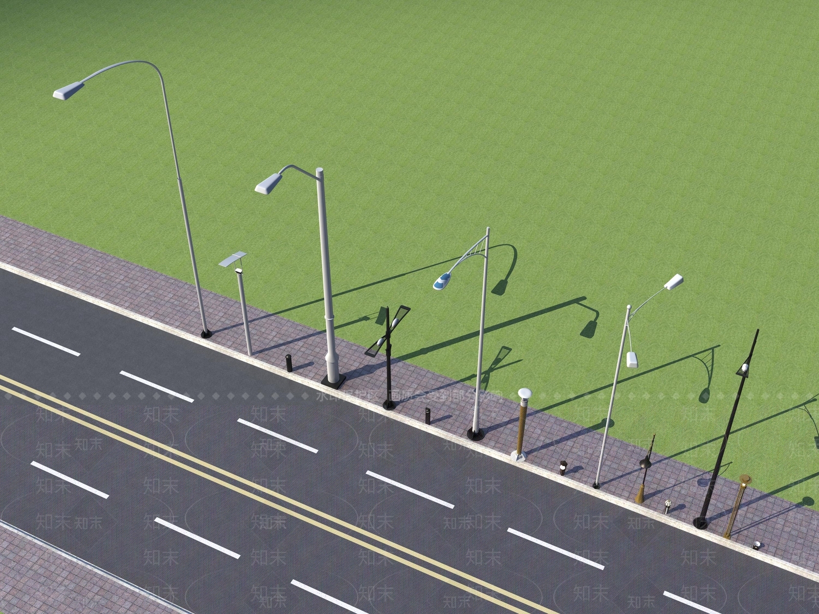 现代路灯3D模型下载【ID:1105090926】
