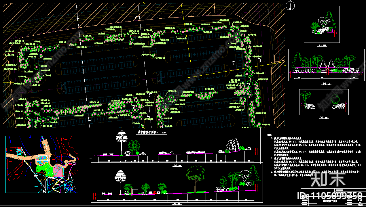 停车场cad施工图下载【ID:1105099750】