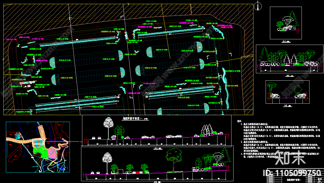 停车场cad施工图下载【ID:1105099750】