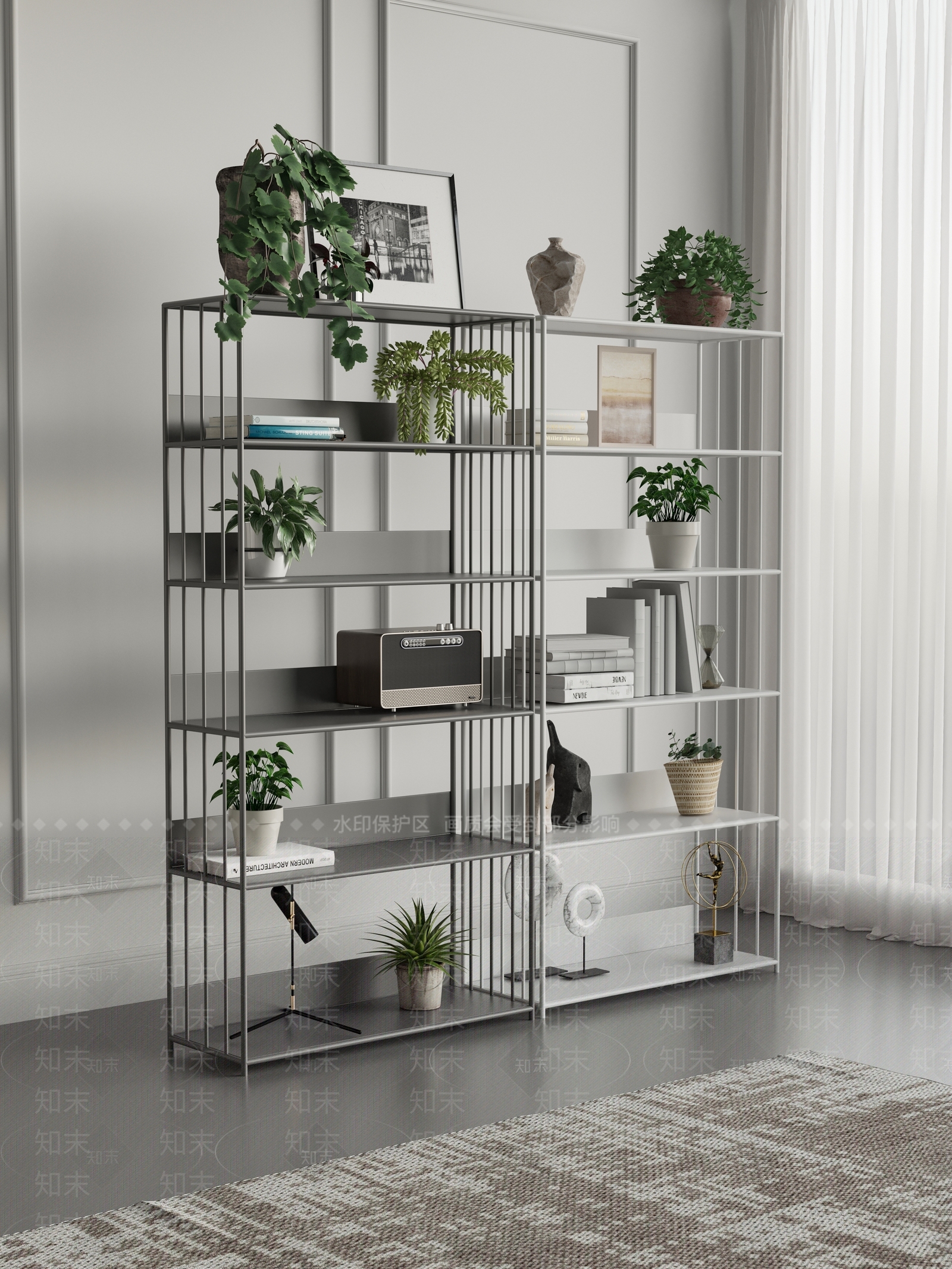 现代置物架3D模型下载【ID:1105101938】
