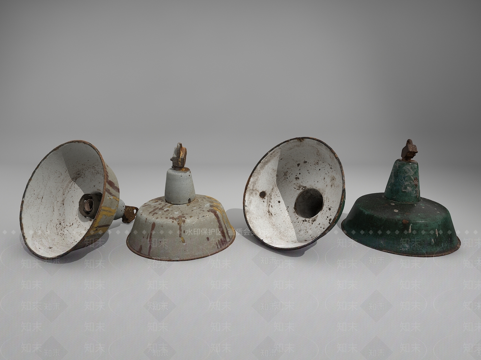 工业风旧灯罩3D模型下载【ID:1105116266】