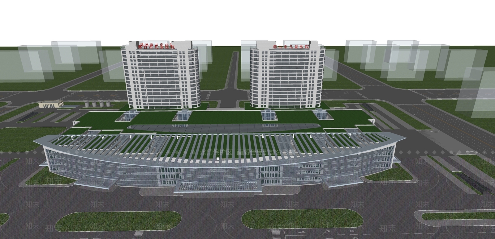 现代医疗建筑SU模型下载【ID:1105120731】