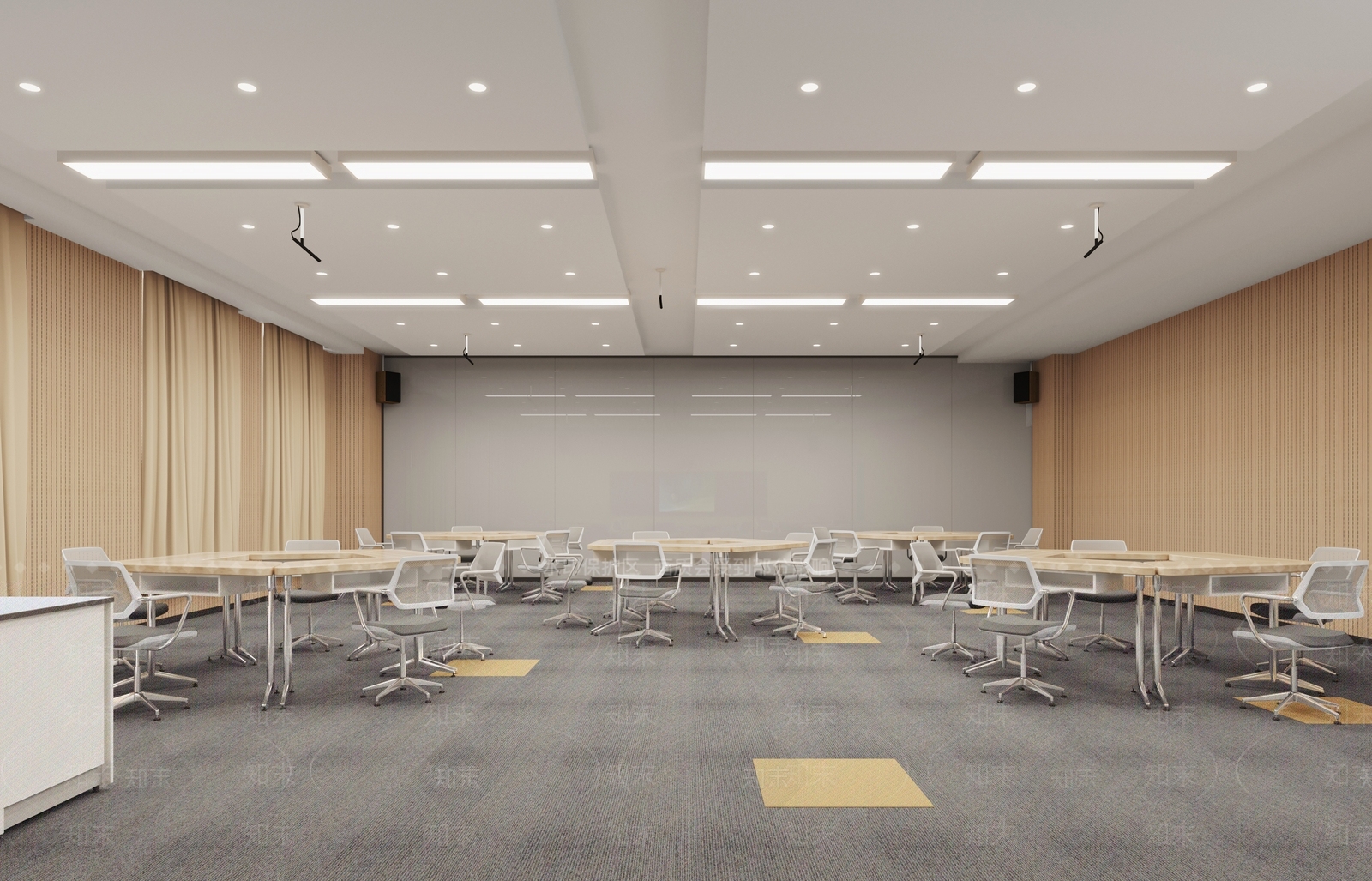 现代录播教室3D模型下载【ID:1105122390】