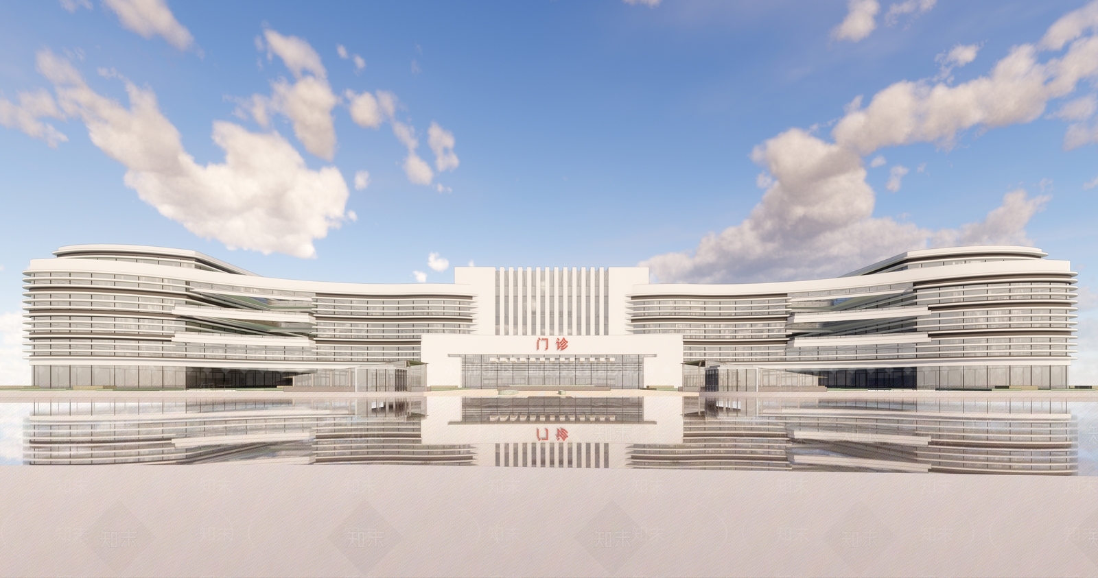 现代医疗建筑SU模型下载【ID:1105124058】