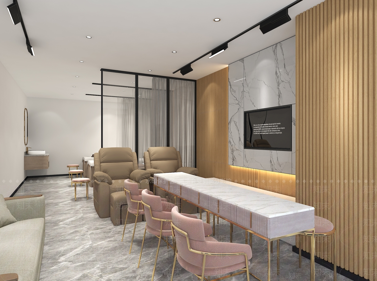 现代美甲店3D模型下载【ID:1105128064】