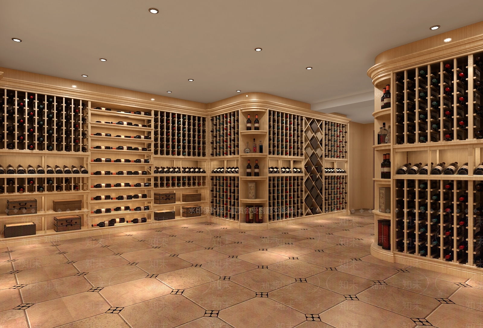 现代品酒室酒窖3D模型下载【ID:1105138042】