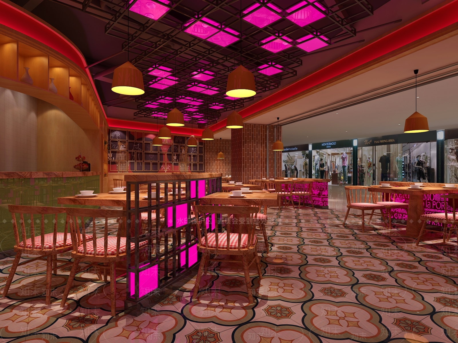现代火锅店3D模型下载【ID:1105138245】