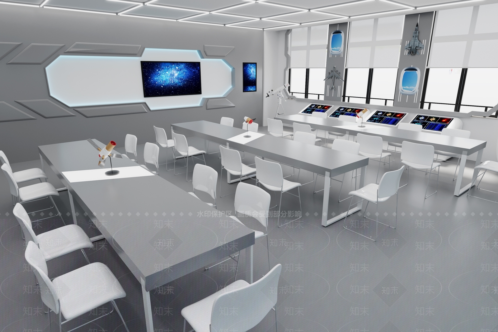 现代教室3D模型下载【ID:1105194189】